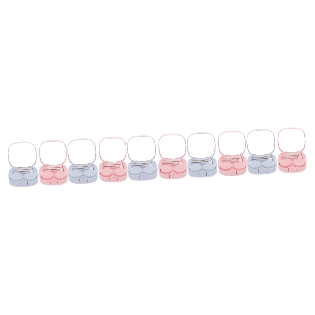 CALLARON 10 Set custodia per lenti a contatto portatile Astuccio custodia per gli occhiali occhio alimentazione dei contatti porta contatti sostituibile Bicchiere