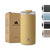 ✔ 100% SANS FUITE : grâce à la fermeture à vis absolument étanche, ton mug isotherme cafe est entièrement protégé contre les fuites et est le compagnon idéal au quotidien - du café ou du thé chaud toujours & partout !