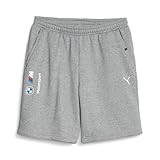 PUMA Men's Standard BMW MMS ESS Shorts Fleece, Medium Gray Heather, X-Large