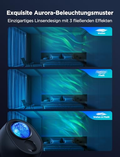 Govee Projektor LED gwiaździstego nieba, lampa RGBW Aurora z 52 scenami, timer, 18 białych szumów, kompatybilna z Alexa Matter, projektor gwiazd Smart Galaxy, do pokoju dziecięcego, sypialni