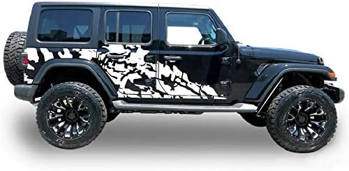Decal Sticker Vinyl Big Side Door Splash Compatible with Jeep Wrangler JL JK 2007-2019 - Present (952)