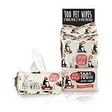 Precious Tails Dog Wipes, Pet Wipes for Dogs, Cat Wipes, Dog Paw Wipes, Dog Wipes for Paws and Butt, Dog Grooming Wipes, Dog Wipes Cleaning Deodorizing, Butt & Body, Aloe and Vitamen E Scent,100 Wipes