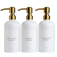 White Bottles+gold Pump