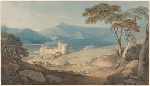 Château de Harlech et Snowdon par Varley Toile Style Nordique