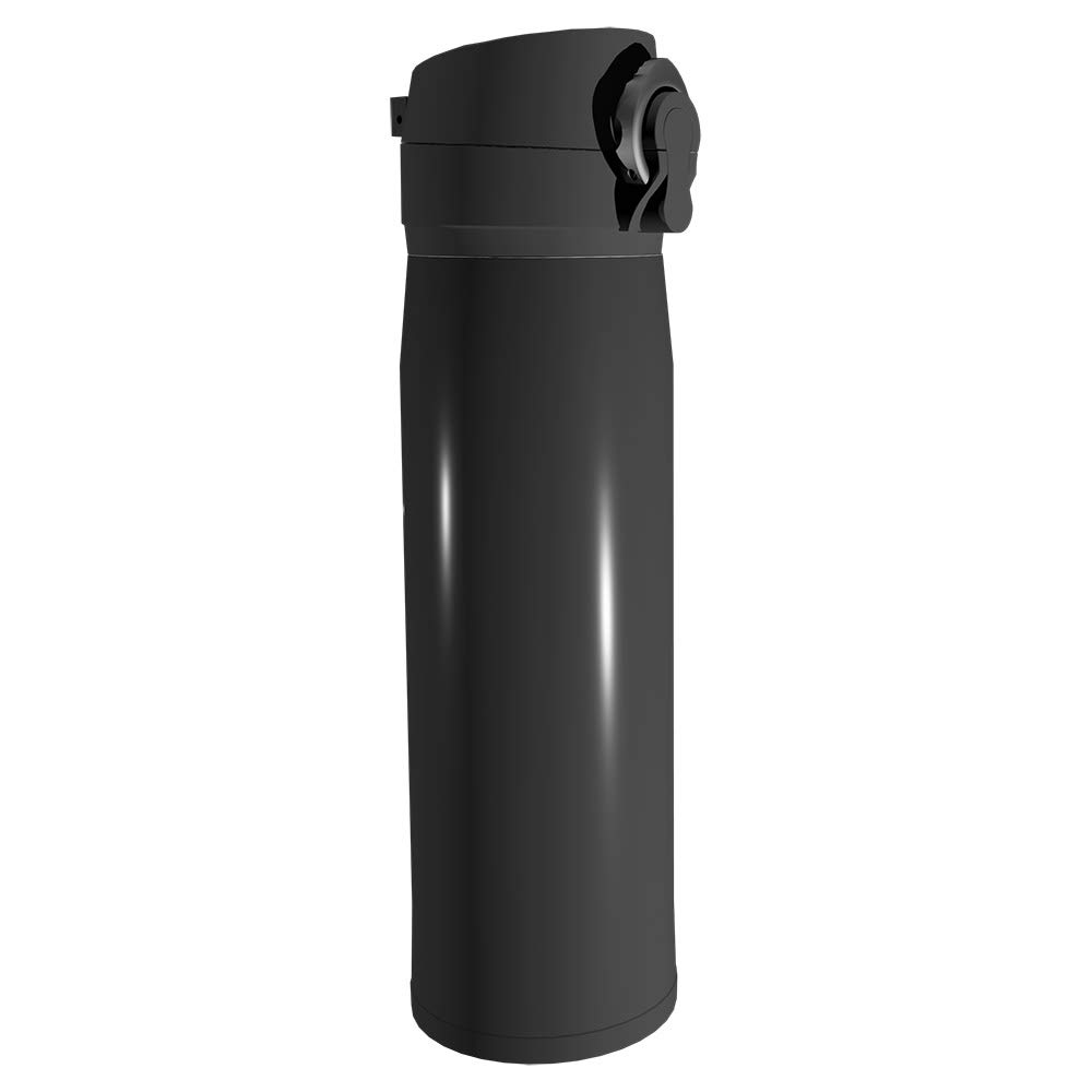16.9 Ounce Stainless Steel Drink Bottle Vacuum Thermos Flask Water Bottle Bouncing Cup Vacuum Insulated Double Walled Construction (Black)