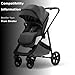 Mompush Wiz 2-in-1 Convertible Baby Stroller with Bassinet Mode - Foldable Infant...