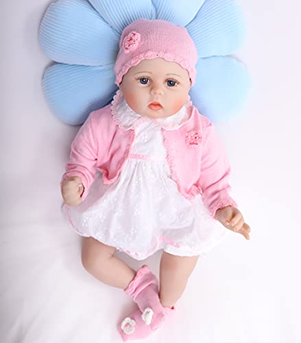 antboat 22 Zoll 55cm Reborn Puppen Lebensecht Weiches Silikon Vinyl Reborn Baby Mädchen Baby Reborn Lebensecht Mädchen… – Bild 5