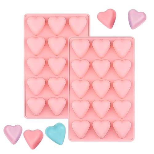 Getrays �`���R���[�g�^ �n�[�g �V���R�����[���h 2�Z�b�g 15�� 3D �P�[�L���[���h ���[�X�^ ���َq�^ �ϔM�ϗ� �`���R���[�g���[���h DIY ���ٗp�i �I�[�u�� �①�� �o�����^�C���f�[ �N���X�}�X�p