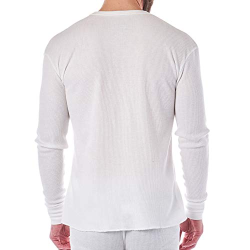 Image of Alpine Swiss Mens Thermal Long Sleeve Top Underwear Crew Neck Shirt Waffle Knit Henley Base Layer