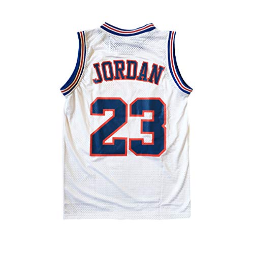 Jordan #23 Camisa de basquete branca, Branco, M