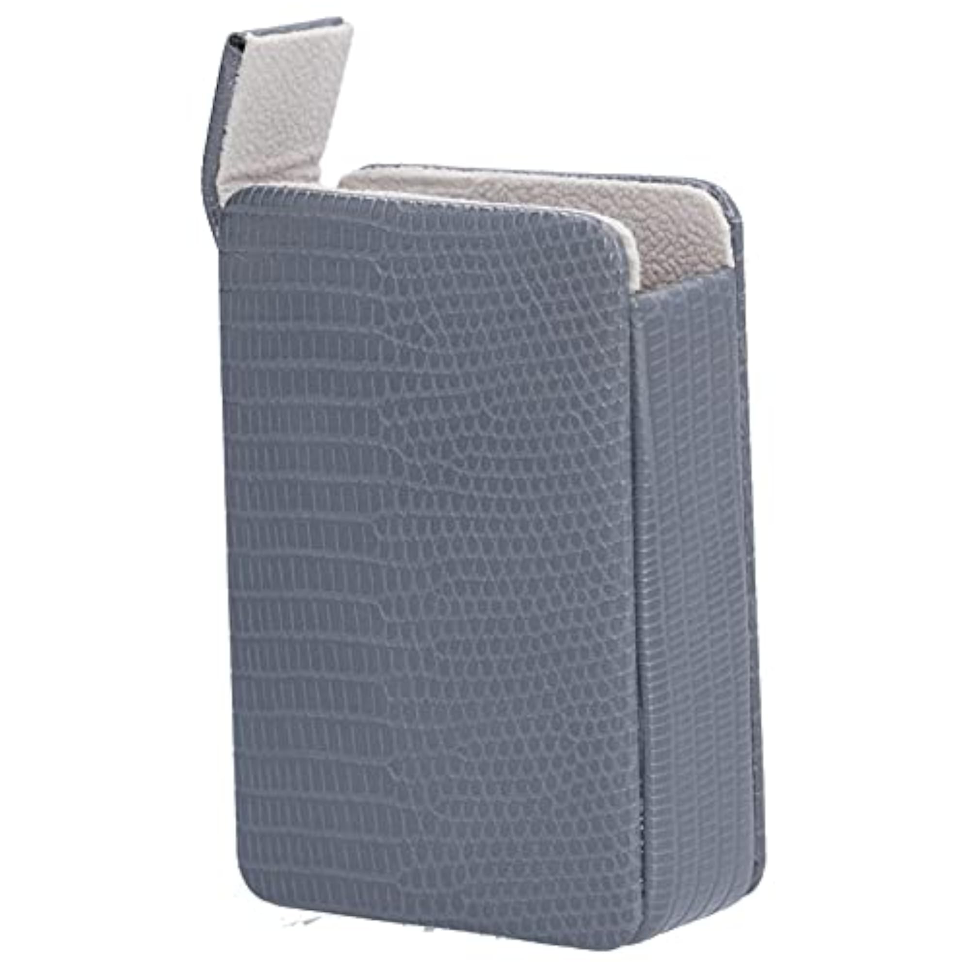 Magnetic PU Cigarette Case for Outdoor Use (Crocodile Gray)