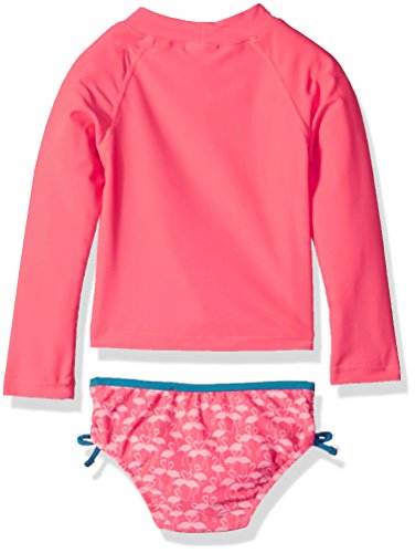 Image of KIKO & MAX Girls Swim Suit Set with Long Sleeve Rashguard Swim Shirt