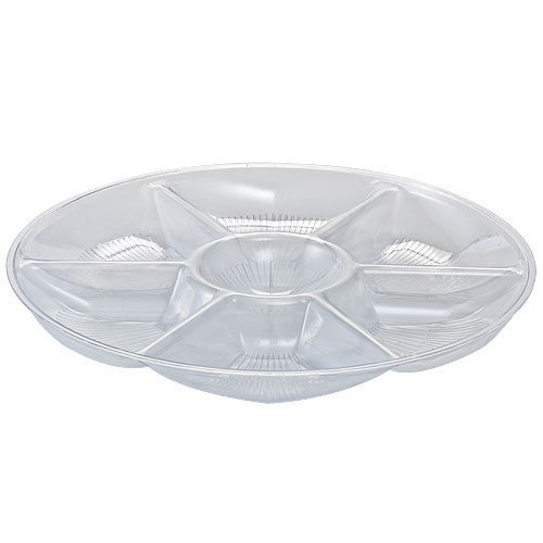 Party Dimensions 60247 14 in. Clear 7-Compartment Platter - 25 Per Case