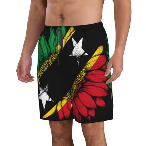 Men's Swim Trunks Beach Shorts Drawstring Quick Dry Running Shorts Loose Gym Shorts Swimsuit Pants with Pockets3