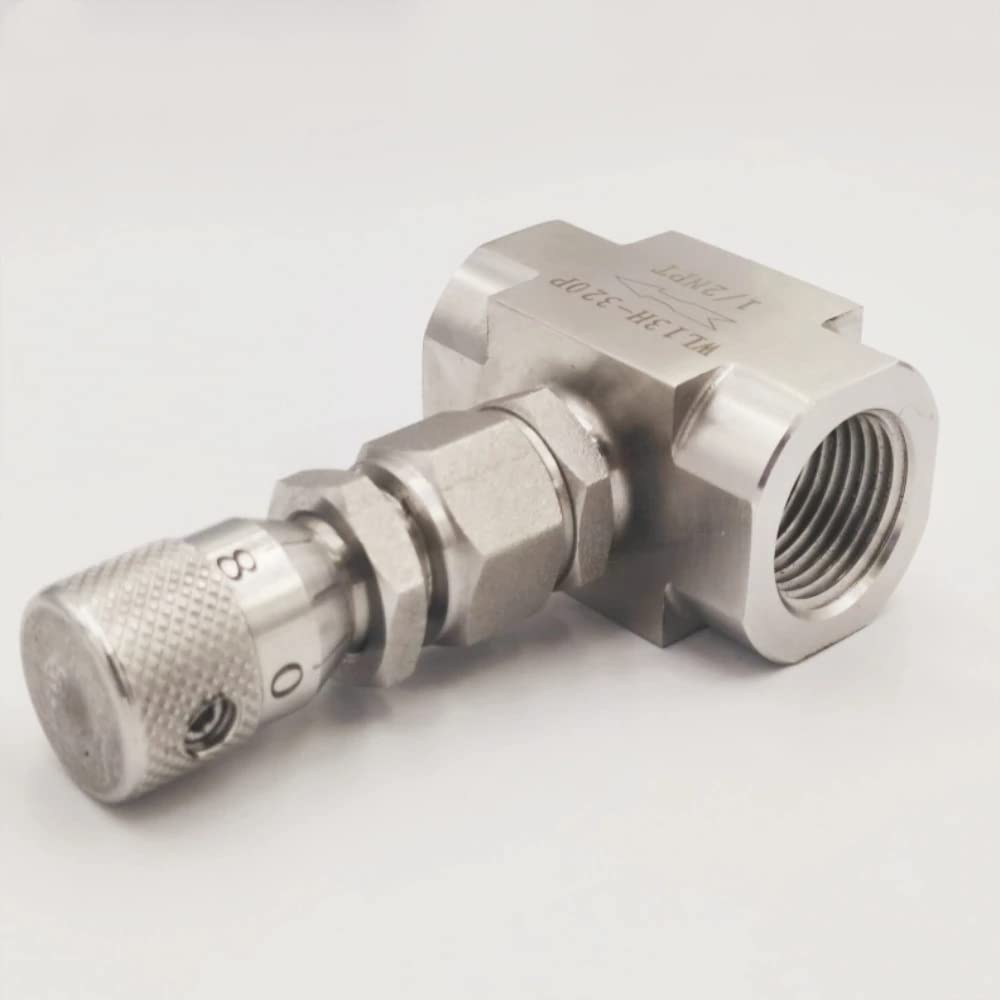 Régulateur de pression d'eau, Régulateur G 1/8" 1/4" NPT 1/2" en acier inoxydable 304, vanne de garniture de vanne à aiguille WL11H-320P, vanne de contrôle de débit, filetage G, 1/8"