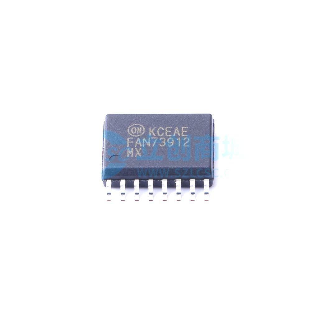 1 Pcs gate Drive IC Half Bridge IGBT MOSFET Sink: 3A Source: 2A 1200V high Current, Half Bridge, gate Driver Integrated Circuit (HVIC) SOIC-16-300mil FAN73912MX