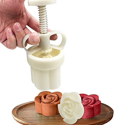 2 Set Mooncake Mould Press With 11 Stapms, Finegood Diy Cookie Cutter 50G 100G Flower Press Mooncake Mould Hand Pressure Mooncake Baking Tools #TOP1