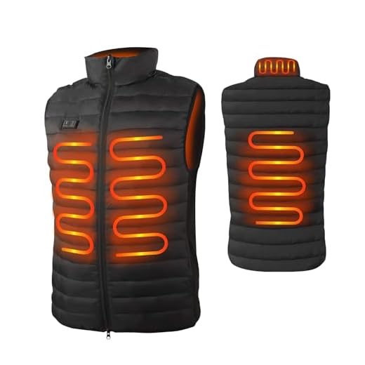 seenlast Chaleco Calefactable Hombre, Chaleco con Calefacción Térmico Eléctrica USB con Bateria Recargable de 10000mAh, 3 Temperatura Ajustable con 4 Zonas Calefactables,Calefactor lavable