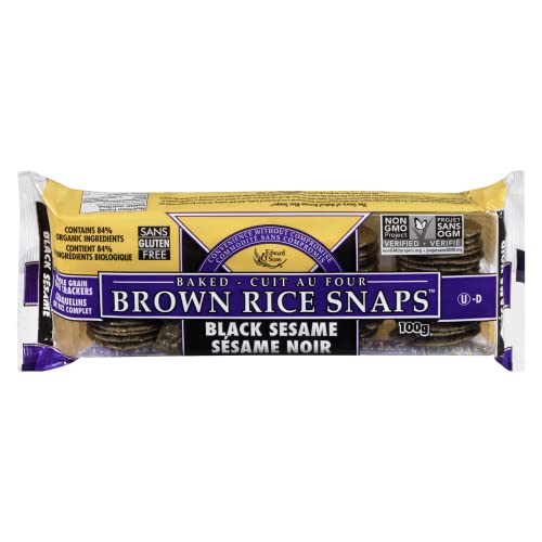 Edward & Sons - Edward and Sons Black Sesame Brown Rice Snaps 12X100g