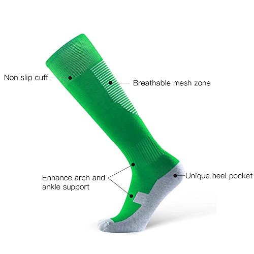 DECDEAL Unisex Profissional Futebol Meias De Futebol Compressão Tubo Do Esporte Joelho Meias De Fute