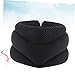 FRCOLOR Three Layers Adjustable Cervical Apparatus with Breathable Guard and Inflatable for Pain Relief and Posture Improvement Portable Black Brace Support