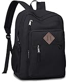 VX VONXURY Kids Backpack, Classical Middle School Bookbag, Lightweight Water Resistant Daypack for Teens Boys Girls (Black) - Image 1