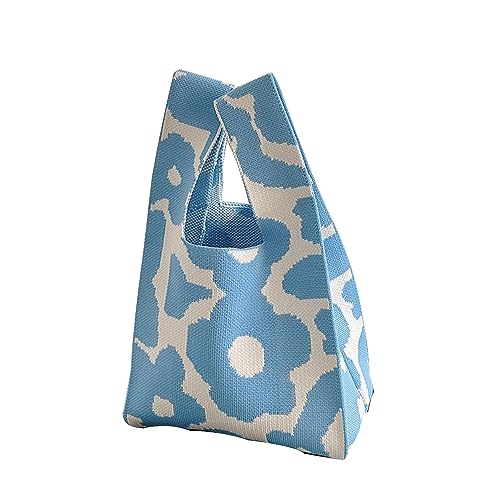Bolso Tote tejido pequeño para mujer miniatura 1