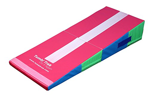 Tumbl Trak Folding Mini Ramp, Bright Pastel, 4 ft x 18 in x 8 in