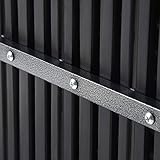 SONGMICS Gartentisch kleiner Tisch mit imitierter Holzmaserung aus Kunststoff - 5