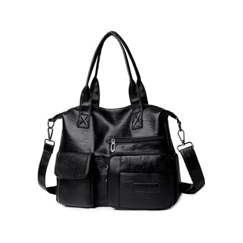 Wohegyy purses crossbody bags for women handbags leather hobo bags shoulder bag. (LB4/Black) Cover