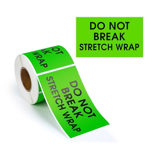 Etiquetas para palés verdes de 3x5" con precorte perforado "Do Not Break", 300 ud.