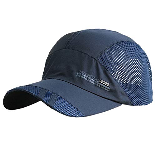Image of iSWEVEN Summer Breathable Mesh Baseball Cap Quick Drying Hats for Men UV Protection Outdoor Cap