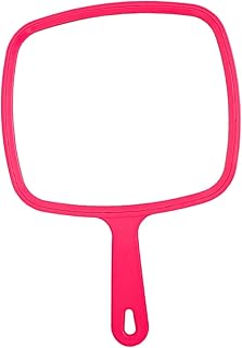 Homoyoyo Mirror Travel Makeup Mirror Tabletop Mirror Makeup Vanity Mirror Hand Mirror for Girls Hairdresser Hand Mirror Decorative Mirrors Handhold Mirror Female Mirror Accessory Abs Rosy