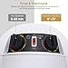 BarberPub 1300W Hooded Hair Bonnet Dryer with Stand, Height Adjustable Floor Standing Rolling Base, Beauty Salon Equipment with 360° Rotation VHD08 (White)