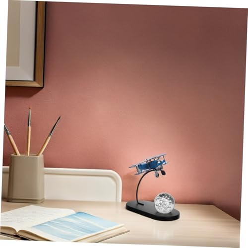 Avión retro de hierro Alipis azul para decoración vintage de escritorio y estanterías 7