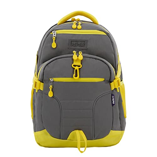 Image of J World New York Atom Multi-Compartment Laptop Backpack, Grey, One Size