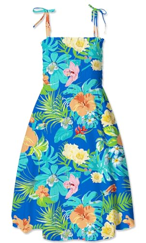 Image of SANGTREE Girls' Women's Summer Sundress Casual Smocked Floral Beach Holiday Dress, 18 Month - XL