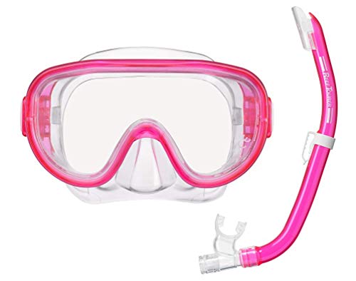 リーフツアラー シュノーケリング シュノーケル マスク スノーケル 大人用 2点セット シリコーン/エラストマー製 クリアピンク RC9104