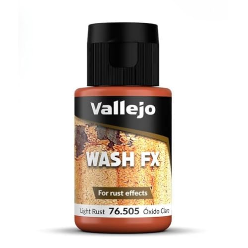 Vallejo - Wash FX | Light Rust 35 ml. (1.18 fl.oz.) | Designed for Rust Effects | Visual Realism for your Projects | Brush or Airbrush Use