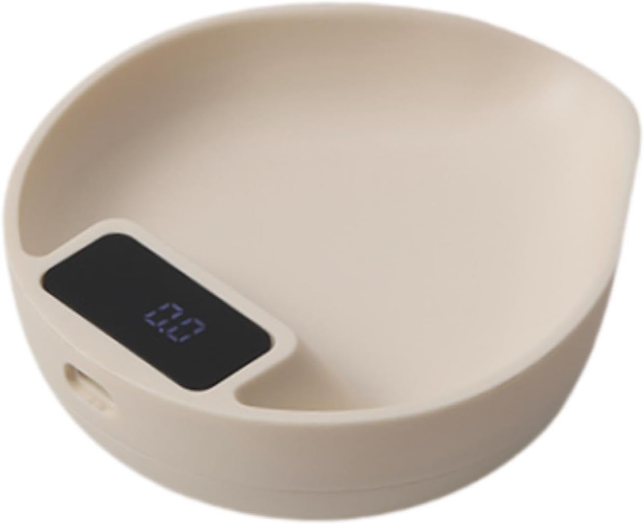 コーヒースケール、キッチンスケール、LEDディスプレイ、充電式、多機能ポケットミニスケール、キッチン用ベーキングスケール, 白