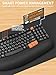 RECCAZR Ergonomic Wireless Keyboard with Wrist Rest, Wave Keys for Comfortable Natural Typing, 2.4GHz Ergo Wireless Computer Keyboard for Windows, Mac OS Laptop/PC/Notebook (Black&Orange)