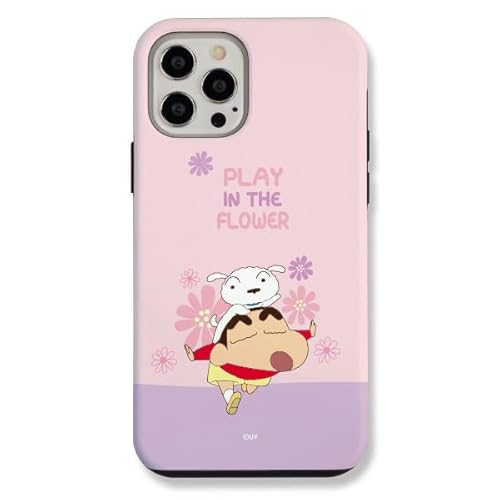 iPhone16 Pro 用 クレヨンしんちゃん バンパー型 2重構造 ハード ケース 【日本国内から発送】 CrayonShinchan Play S1 Armor Case アイフォン 16 プロ 対応 TPU + PC キャラクター カバー しんちゃ