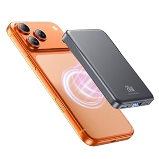 For Magsafe Power Bank, 10000mAh Wireless Portable Charger, Magnetic Power Bank Battery Pack with 20W PD USB-C Fast Charging, Travel Essential Charger Compatible with iPhone 17/16/15/14/13/12, Gray