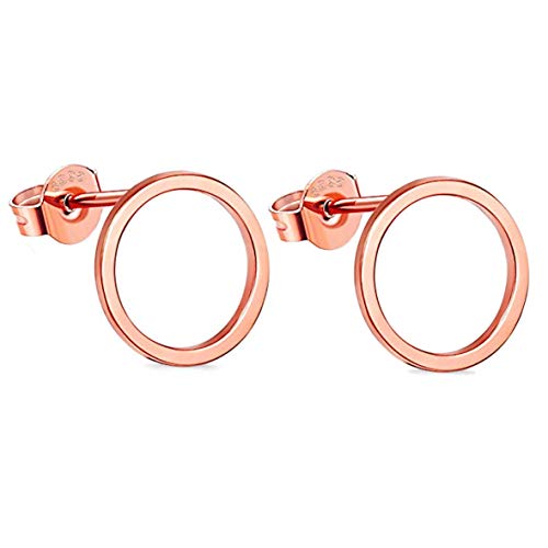 Preisvergleich Produktbild URBANHELDEN - Ohrringe Kreis Filigran - 1 Paar 925 Sterlingsilber Ohrstecker Damen Silberschmuck Ohr-Schmuck Studs - Roségold