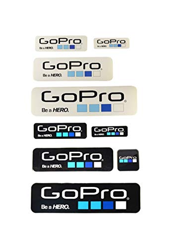 Action Pro 9 Pcs lot Adhesive Logo Stickers Waterproof Vinyl Compaitable for Car Bike Dirtbike Track Race etc. GoPro-13/12/11/10/9/8/7/6/5 Action Cameras.