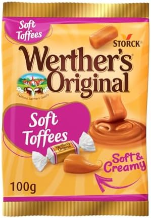 Werther's Original Classic Caramel Candies Caramel, Soft Toffees, 100 g, Creamy Traditional Flavor Perfect For Sharing
