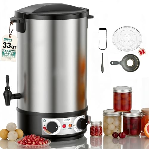 WantJoin Water Bath Canner - 33QT Stainless Steel Electric C...