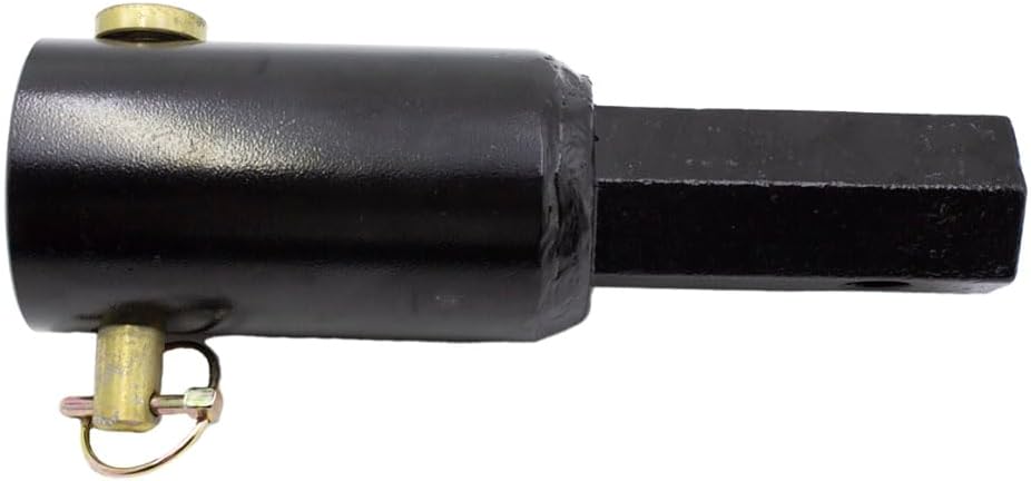 Auger Adapter 2 inch Female Round to 2 inch Male Hex Auger Shaft Bit Adapter Conversion Bolt Pin Auger Attachments