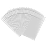 Outus 300 Pieces Clear Cellophane Bags Self Adhesive Sealing Gift Treat Opp Small Adhesive Plastic Bags for Cookies Candy, Soap, Cookie, Christmas Birthday Party Decorative