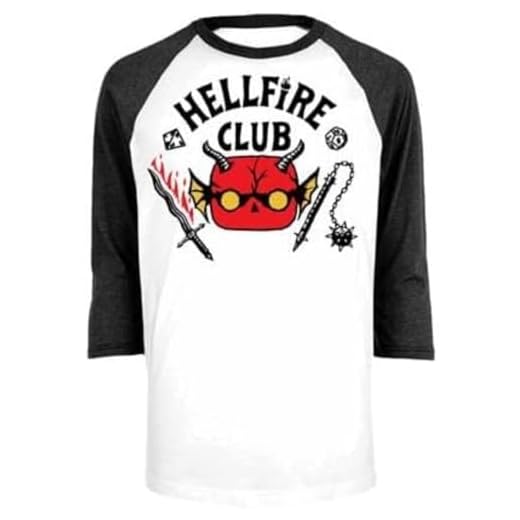 Funko Stranger Things - Loose tee - Hellfire Club 3/4 (Camiseta L)